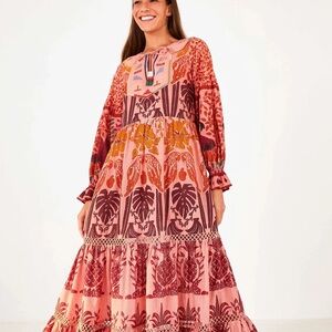 Farm Rio Anika Print Macaws Dress